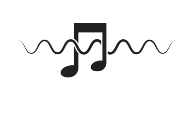 Элементы логотипа музыкальной ноты Symbol Vector V3