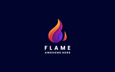 Flame färgglad logotypdesign
