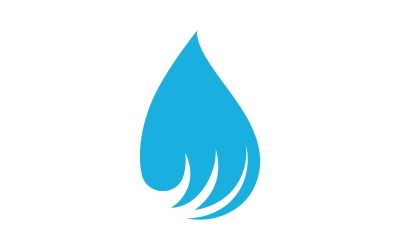 Goutte d&amp;#39;eau et feuille Nature Elements Logo V16