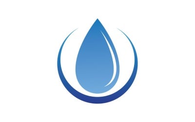 Goutte d&amp;#39;eau et feuille Nature Elements Logo V17