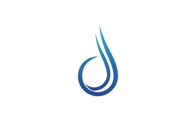 Logotipo de elementos naturales de gota de agua y hoja V4