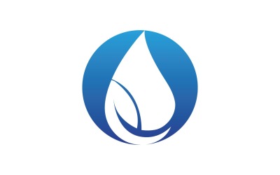 Su Damlası Ve Yaprak Doğa Öğeleri Logo V25