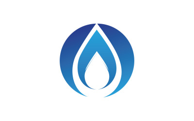 Vodní kapka a list přírodní prvky Logo V30