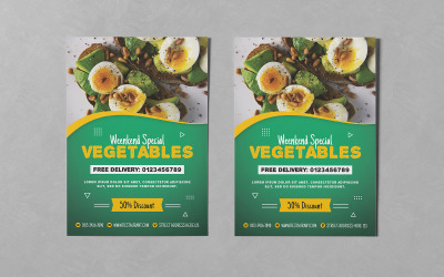 Plantillas PSD de folletos de diseño de alimentos