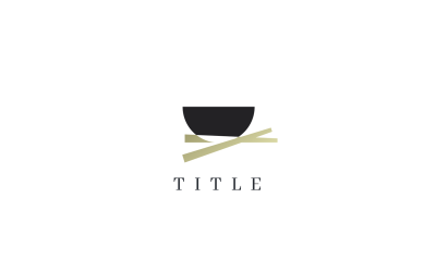 Logo de cuisine de bol de nouilles Ramen de restaurant angulaire de luxe