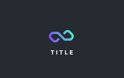 Logo Infinito Tech Infinito Astratto Angular Contemporaneo