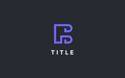 Logo Tech viola piatto B angolare contemporaneo