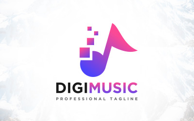 Logotipo de tecnologia de música digital