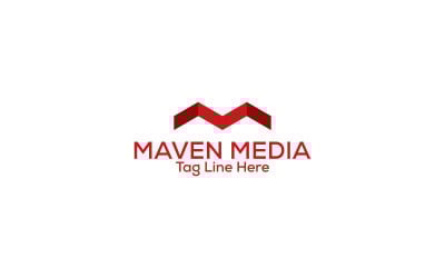 M harfi logo tasarım şablonu vektörü