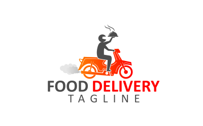 Modello di logo design personalizzato per la consegna di cibo 2