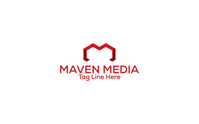 Projekt logo z literą M Maven Media