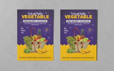 Modèles de Flyer de Nourriture Végétale