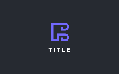 Zeitgenössisches eckiges B Flat Purple Tech Logo