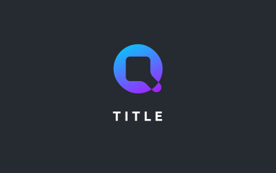 Zeitgenössisches eckiges Q Tech Shade Light-Logo