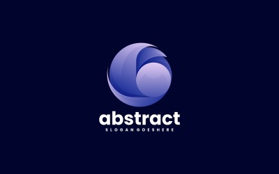 Abstraktes Kreis-Steigungs-Logo-Design