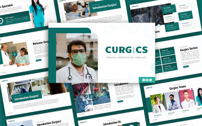 Curgics Medical Multifunctionele PowerPoint-presentatiesjabloon