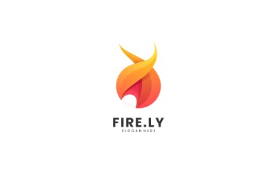 Design del logo con gradiente di fuoco