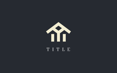 Luxus Winkel Ranch Villa Architektur Inneneinrichtung Logo