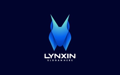 Lynx Baş Renk Gradyan Logo Stili