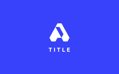 Modernes, eckiges, blaues, flaches Monogramm-Logo