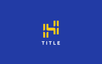 Modernes, eckiges, lebendiges H Spark Tech Fintech-Logo