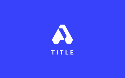 Nowoczesne niebieskie płaskie logo z monogramem Angular A Tech