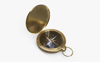 Compass High Poly 3D modell