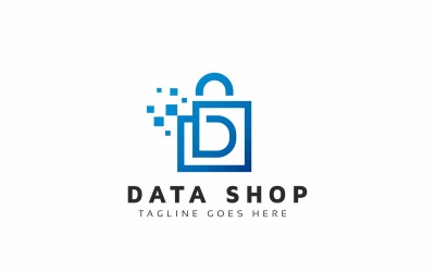 Data Shop D Letter Logo Template