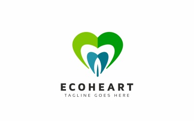 Eco Heart Nature Logo Template