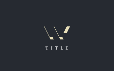 Logo abstrait délicat de luxe angulaire W
