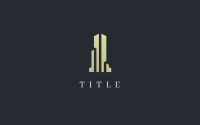 Logo del consulente della torre dell&amp;#39;edificio astratto angolare elegante