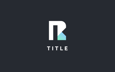Minimal Açısal R Evi Ev Monogram Logosu