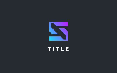 Minimal Angular S Tech Shade Lila logotyp