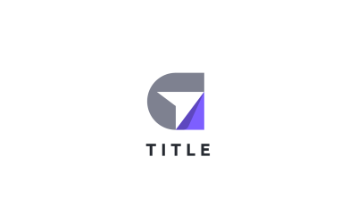 Minimale hoekige G-pijl levering Monogram Logo