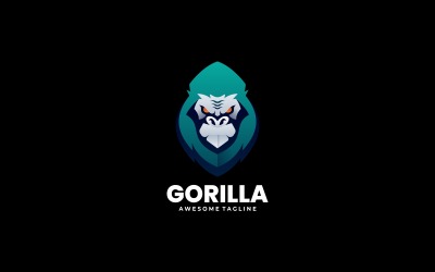 Modelo de Logotipo Gorila Gradiente