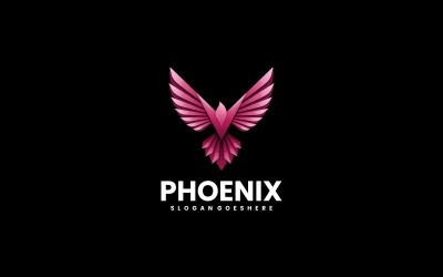 Plantilla de logotipo de degradado de color de Phoenix