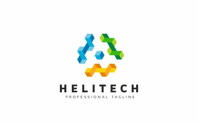 Abstract 3d Tech Logo Template