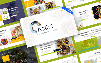 Activt Healthy Food Modern Keynote Template