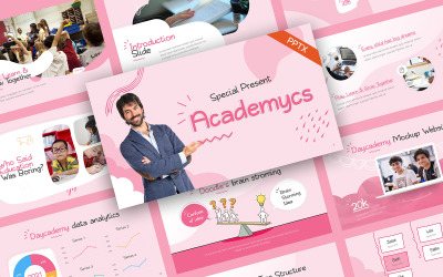 Akademie vzdělávání kreativní PowerPoint šablony