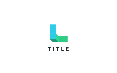 Minimales Winkel-L-Tech-App-Monogramm-Logo