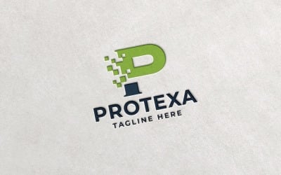 Logotipo profesional de la letra P de Protexa