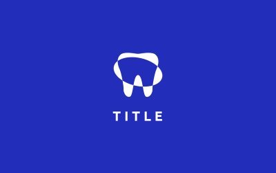 Geometriai szögletes fogorvos fogászati foggyűrű logója