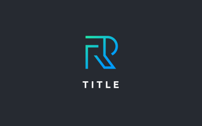 Geometryczne kątowe logo prawa biznesowego RF Tech