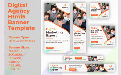 Digital Agency Html5 Banner Template Created with Google Web Designer Tools