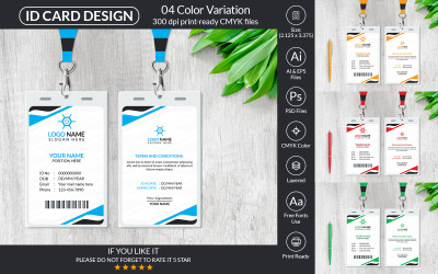 Minimale Designvorlage für ID-Karten