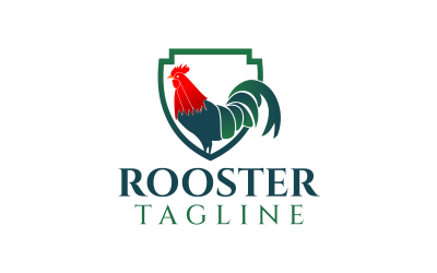 Modello di logo di design personalizzato di pollo gallo 2