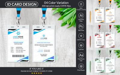 Plantilla de diseño de tarjeta de identificación mínima