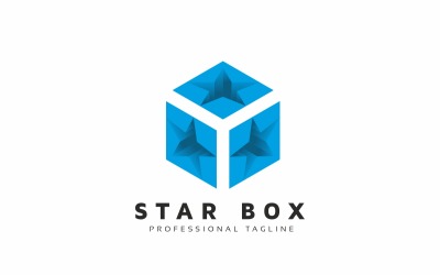 Star Box Hexagon Logo Template