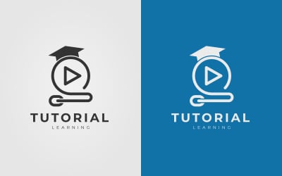 Tutorial Education Logo Design For Online Tutorial Learning Video Lesson