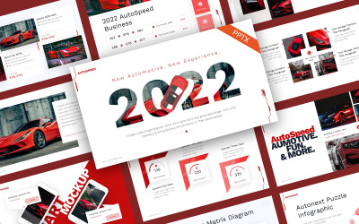 AutoSpeed Automotive Сучасний шаблон PowerPoint